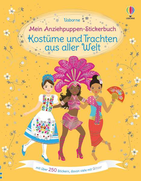 Usborne | Mein Anziehpuppen-Stickerbuch: Kostüme und Trachten aus aller Welt | Bone, Emily