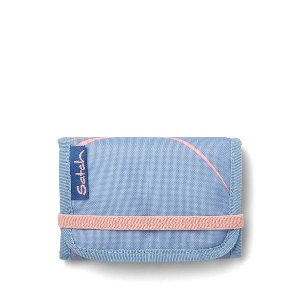 satch Wallet | Vivid Blue | light blue, rose, orange
