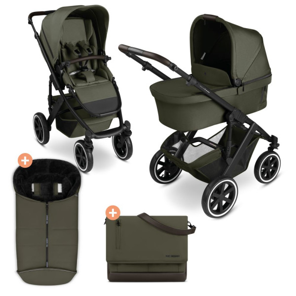 ABC-Design | Salsa 5 Air Kinderwagen inkl. gratis Wickeltasche und Winterfußsack | Avocado