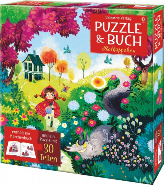 Usborne | Puzzle und Buch: Rotkäppchen