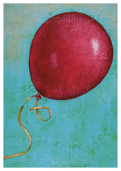 Rannenberg und Friends | Postkarte "Roter Luftballon"