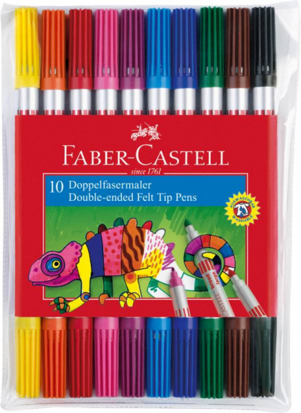 Faber-Castell | 10er Etui Doppelfasermaler