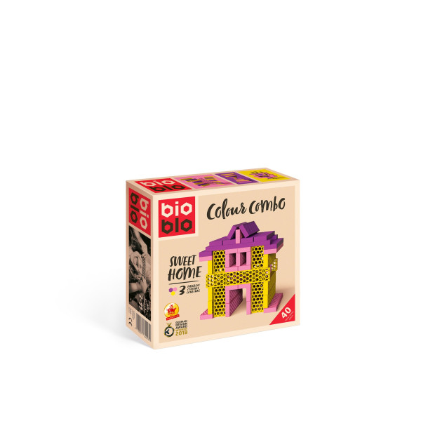 BioBlo | COLOUR COMBO "Sweet Home" mit 40 Bausteinen | 64027