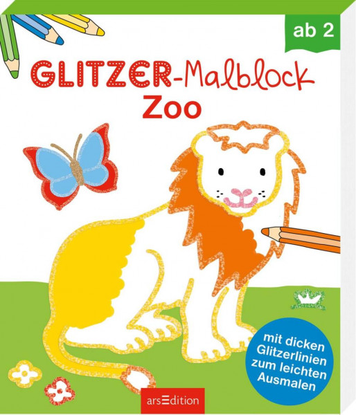 arsEdition | Glitzer-Malblock Zoo