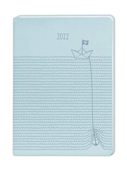 Grafik-Werkstatt | Terminplaner Lederlook 2022 Hellblau