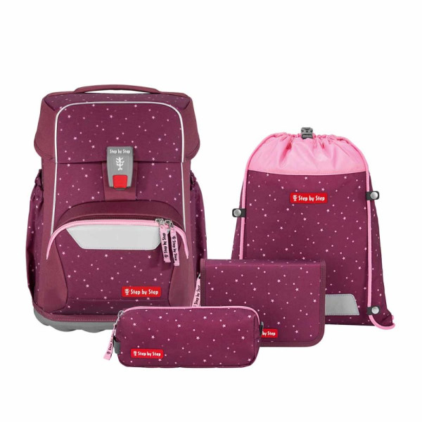 Stepbystep | BASIS Schulranzen-Set „Berry Stars“, 4-teilig | 227105