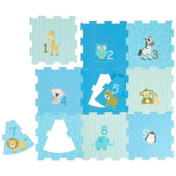 Bieco | Puzzlematte Tiere blau 18 Teile | 19003764