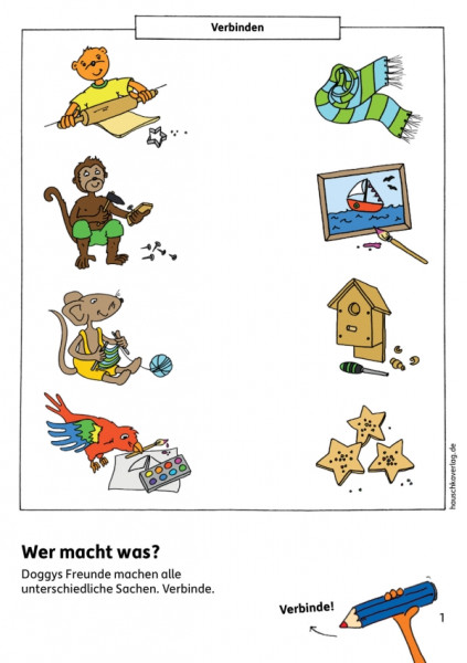Hauschka | Kindergartenblock-Verbinden, vergleichen, Fehler finden