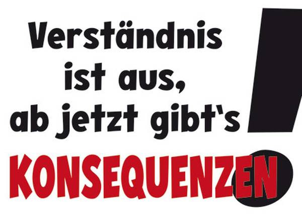 Rannenberg und Friends | Postkarte "Konsequenzen"