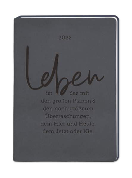 Grafik-Werkstatt | Terminplaner Lederlook 2022 Schwarz