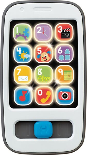 Mattel |Fisher-Price Lernspaß Smartphone Musiklernspielzeug für Babys, grau, deutsche Version | HXB89