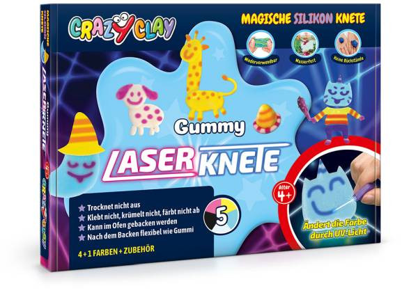 Crazy Clay | Gummy Laser-Set (ändert die Farbe bei UV-Licht