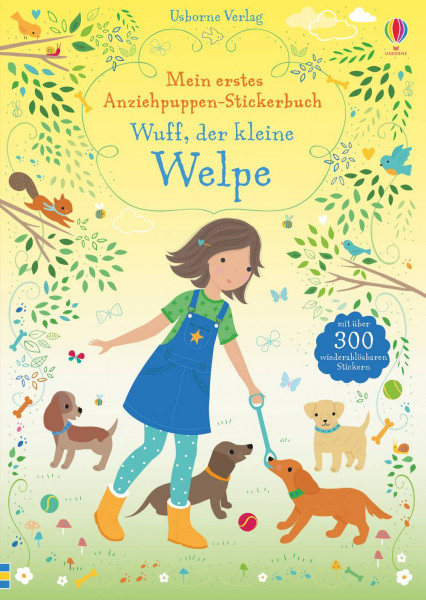 Usborne | Mein erstes Anziehpuppen-Stickerbuch: Wuff, der kleine Welpe