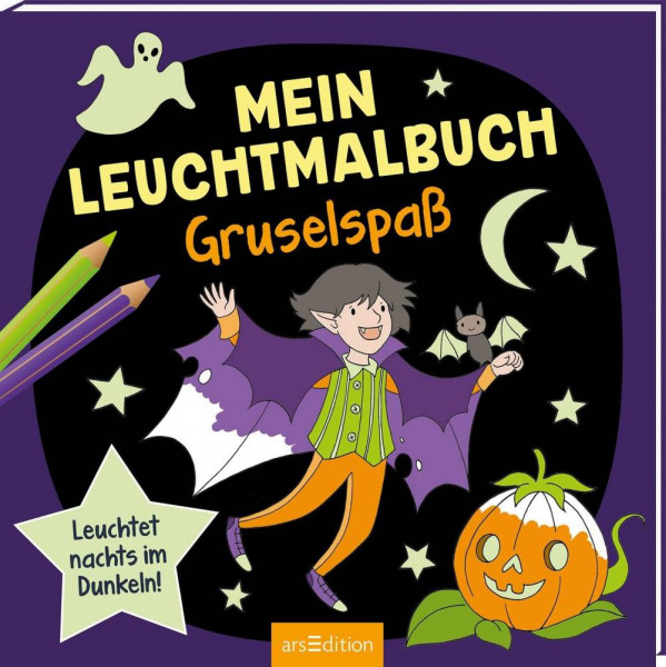 arsEdition | Mein Leuchtmalbuch - Gruselspaß