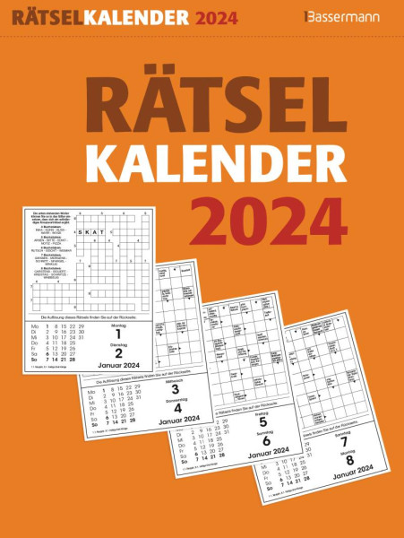 Bassermann | Rätselkalender 2024. Der beliebte Abreißkalender für alle Rätselfreunde | Krüger, Eberhard