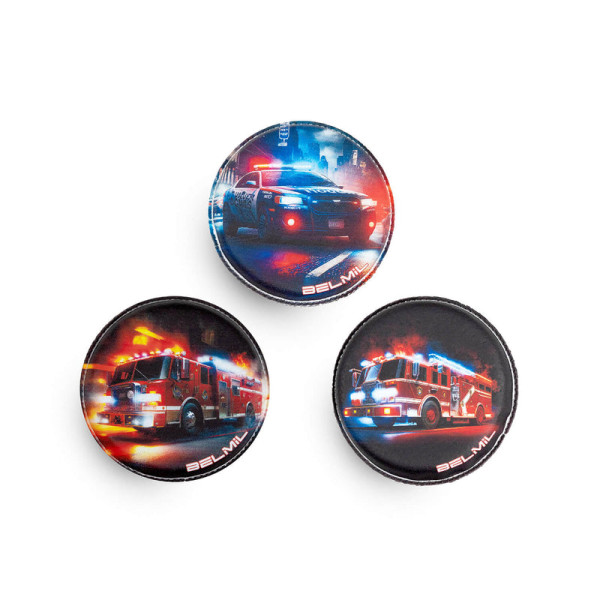 Belmil | Patches mit Klettverschluss Set 3-teilig- kompatibel mit Schulranzen Classy Plus/Smarty/Motion "Emergency" | 336/B6/81