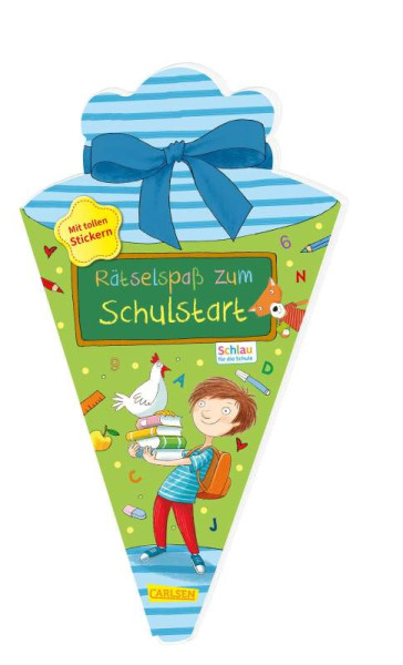 Carlsen | Schlau für die Schule: Rätselspaß zum Schulstart mit Stickern (Schultüte 2023 blau) | Fuchs, Caroline